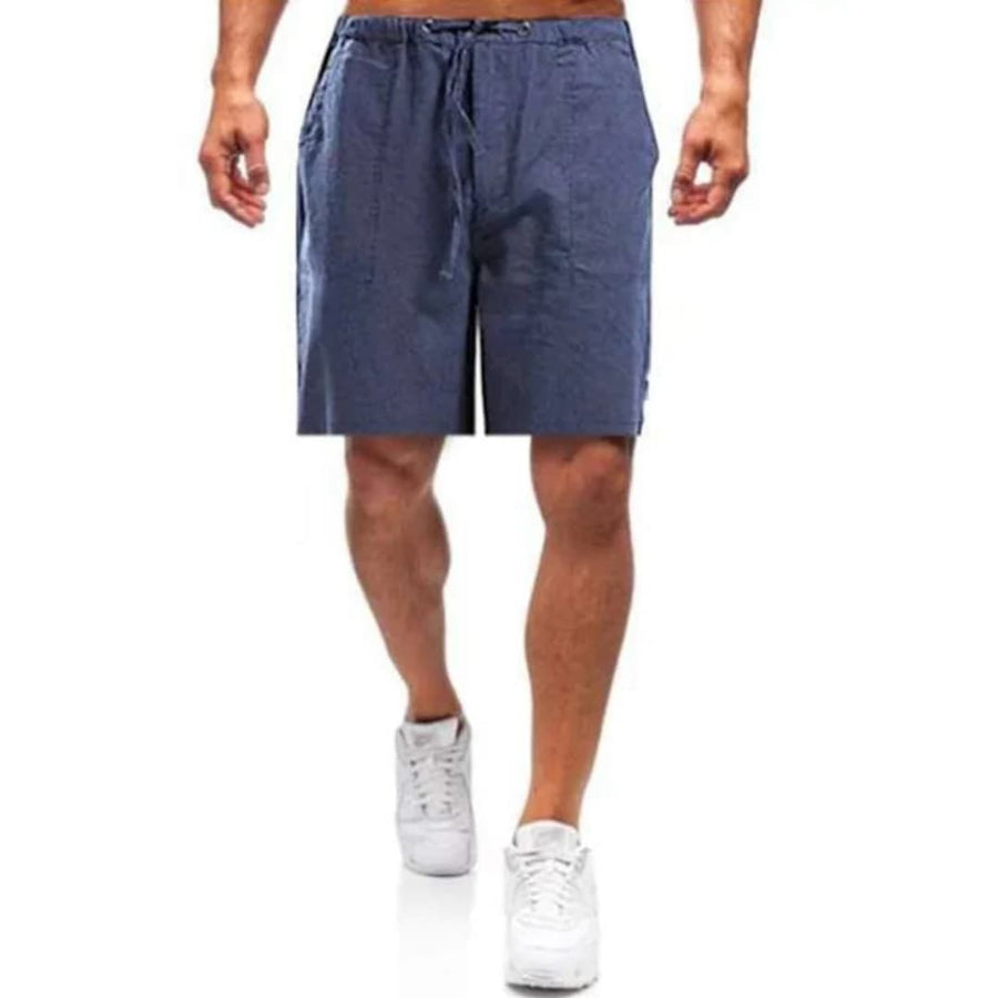 Sommerliche Freizeitherren-Shorts mit Kordelzug und Seitentaschen
