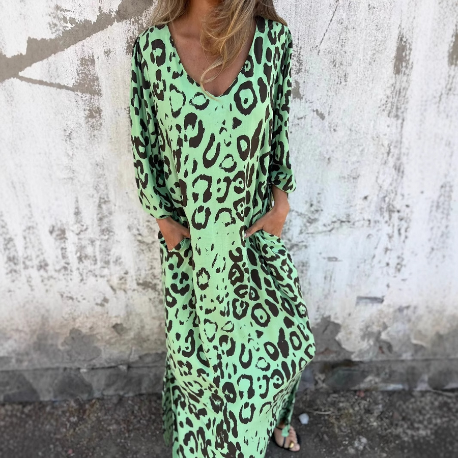 Denise | Kleid mit Leo-Muster
