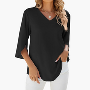 Sommerbluse mit V-Ausschnitt für Damen – Leicht & Elegant