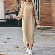 Sophie | Damen Strickkleid lang modern & stilvoll tragbar