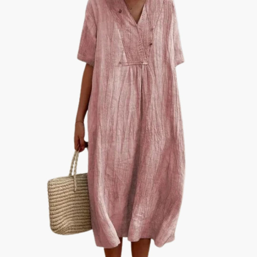 Boho Sommerkleid für Damen – Luftig, Locker & V-Ausschnitt
