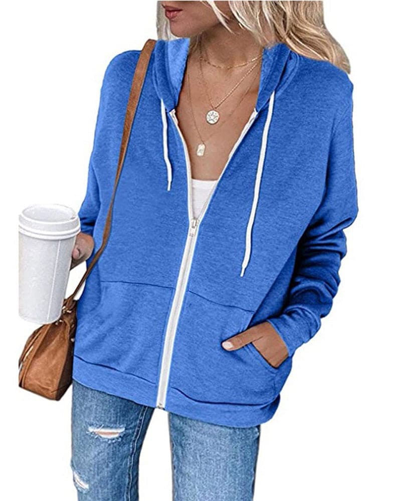 Damen Kapuzen Strickjacke | Mit Reißverschluss