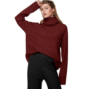 Brenda - Weicher Kaschmir-Rollkragenpullover mit Rippbündchen