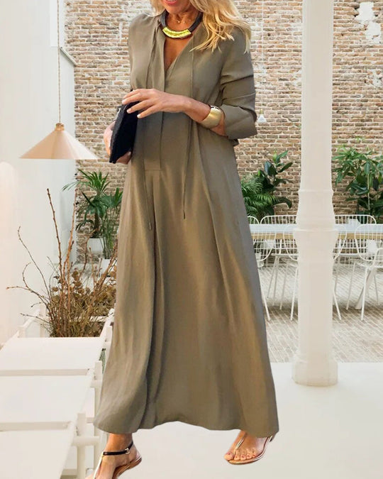 Eva - elegantes maxi-hemdkleid