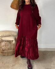 Dragica – Kleid Mit Rundhalsausschnitt Und Unregelmäßigem Patchwork Drucken