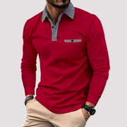 Aidan - Stilvolles Langarm-Poloshirt für Herren
