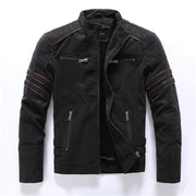 Schwarze Bikerjacke Für Herren | Mit Reißverschluss