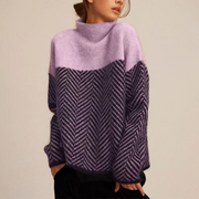 Chevron Luxe | Stylischer Rollkragenpullover Damen