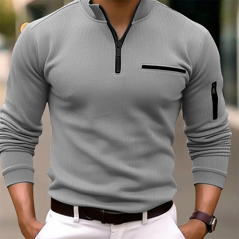 GUSTEOUS | LANGARMSHIRT MIT REISSVERSCHLUSS
