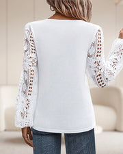 Lara | Damen Bluse casual & elegant mit feinen Spitzen