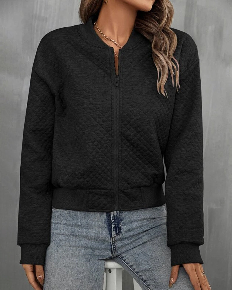 Elegante Damen Übergangsjacke – leichte Bomberjacke mit Reißverschluss