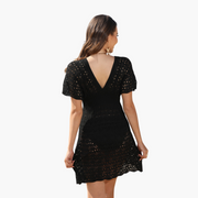 Häkel-Strandkleid - Damen Bikini Cover-Up im Boho-Stil
