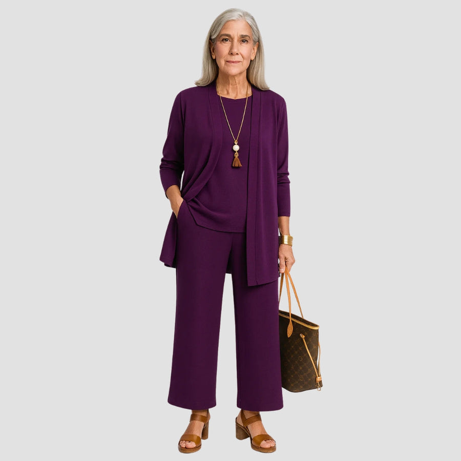 Kirsten | Damen Minimalistisches Dreiteiliges Lounge Set