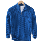 Pullover Herren Mit Reißverschluss | Strickjacke Mit Kabelmuster