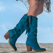 Boho Cowboy-Stiefel Für Damen | Wadenlang