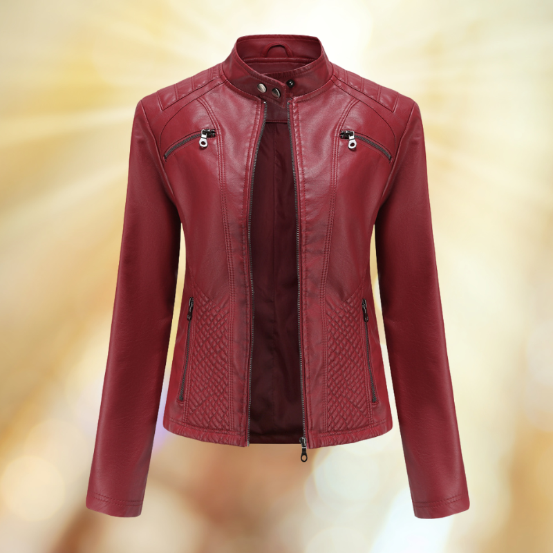Elegante Übergangsjacke aus Premium Leder für Damen