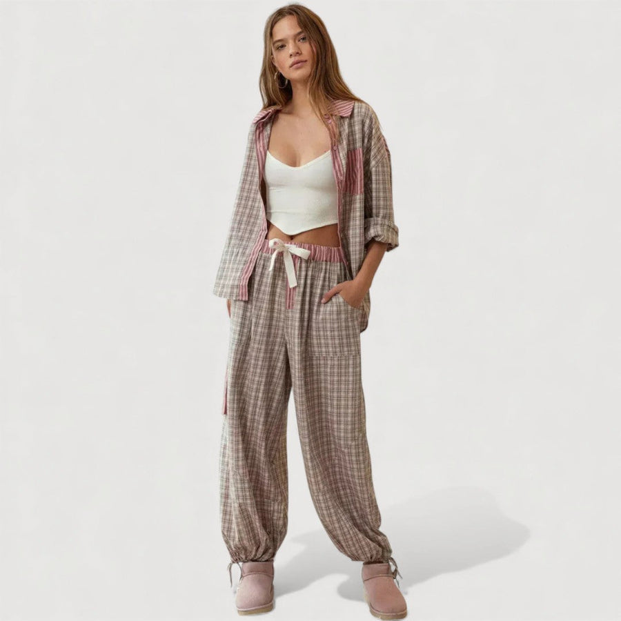 Emilia | Komfortables Pyjama-Set Damen stilvoll getragen