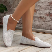Eulla – gestrickte Ballerinas im Ballett-Stil mit flacher Sohle