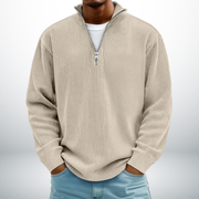 Snovia™ – Hochwertiger Herrenpullover mit Halbreißverschluss
