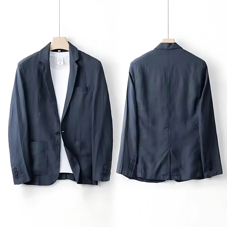 Zephyr Elegantes Leinen-Set für Herren | Dunkelblau