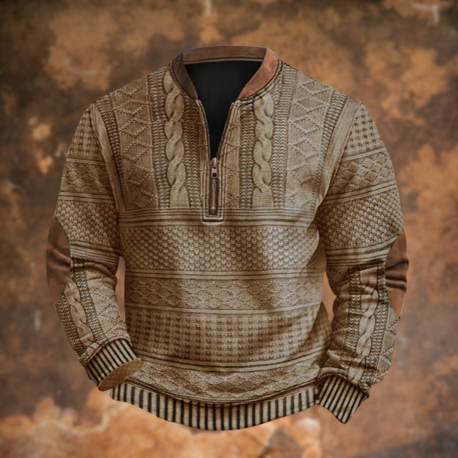 Jürgen  – Strickpullover mit Reißverschlussdetail