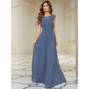 Damen Abendkleid Mit Rundhalsausschnitt | Maxi