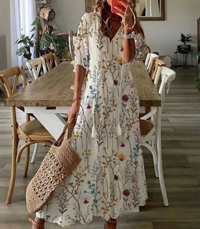 Heidi-Mode | Sommer Midi Kleid mit Licht Design
