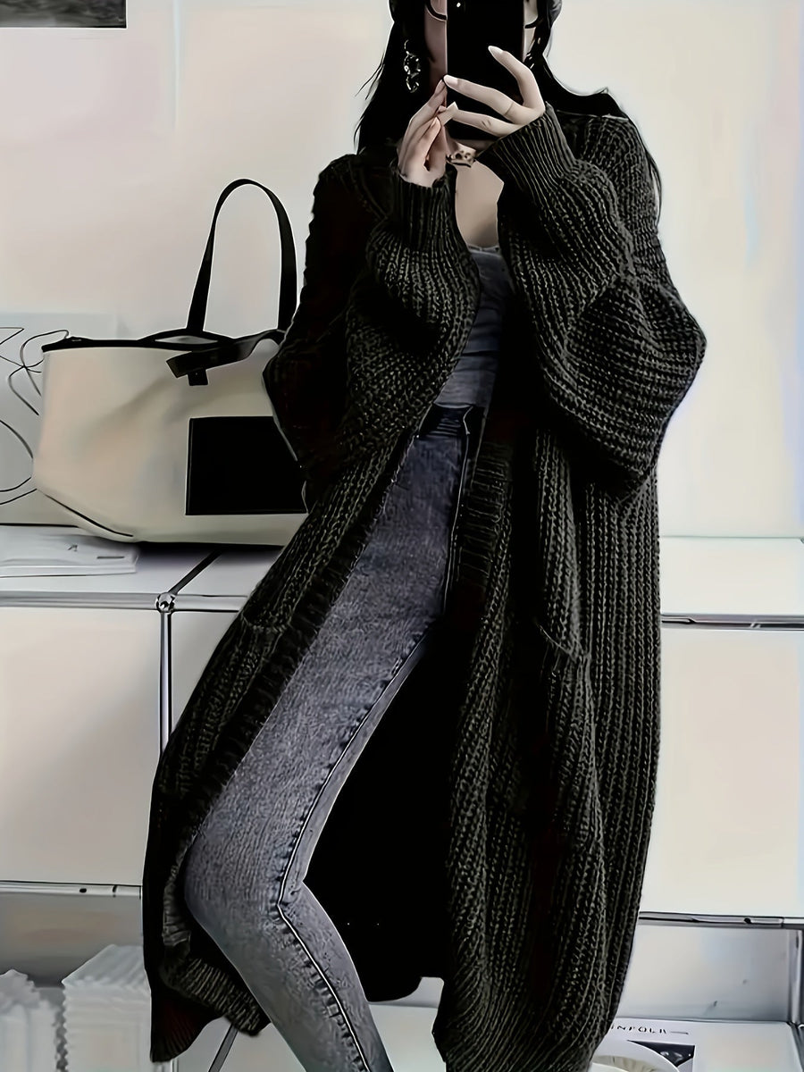 Helena | Damen Longline Cardigan klassisch stilvoll