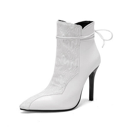 Damen-Stiefeletten mit Stilettoabsatz und Animalprint – Elegante Ankle-Boots für einen glamourösen Look