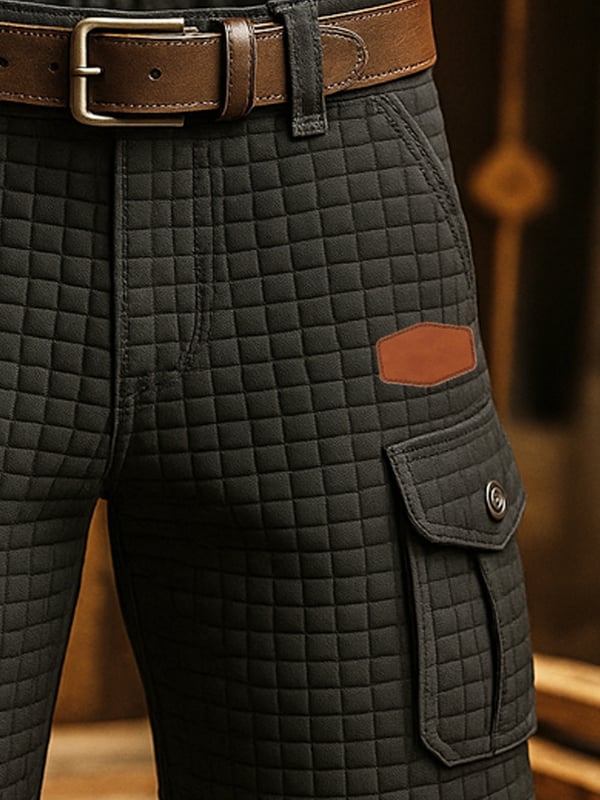 Herren Vintage Outdoor Funktionsstrick-Shorts Mit Quadratischem Schnitt