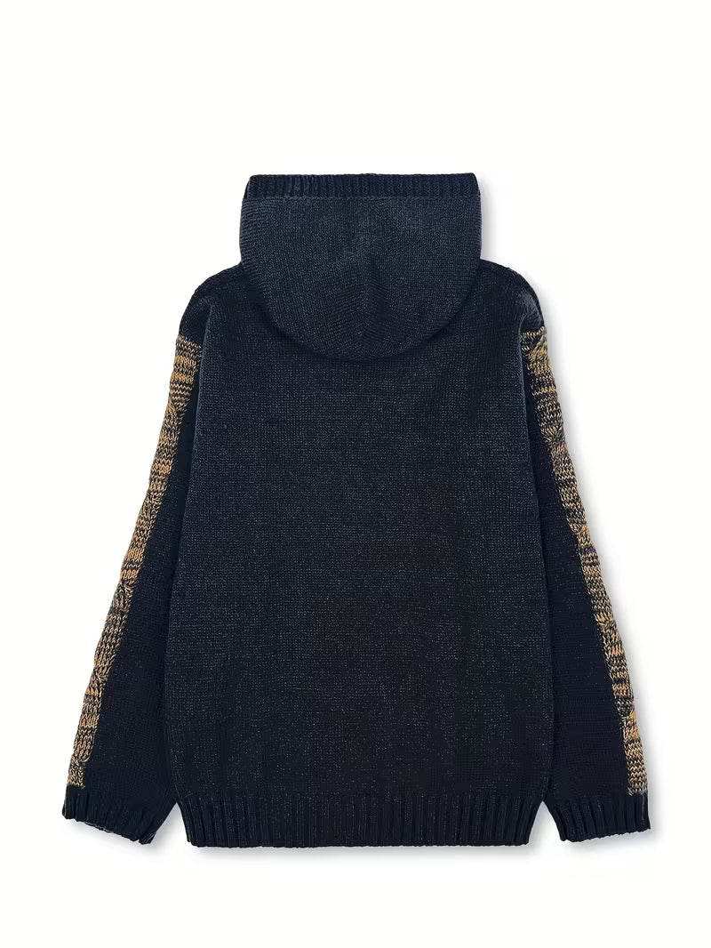 Cypriana – Eleganter Strick Pullover Mit Kapuze