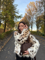 Celeste Leopard Kunstfellmantel