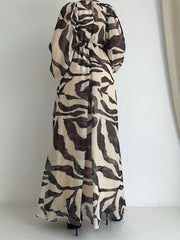Zola - maxikleid mit gürtel