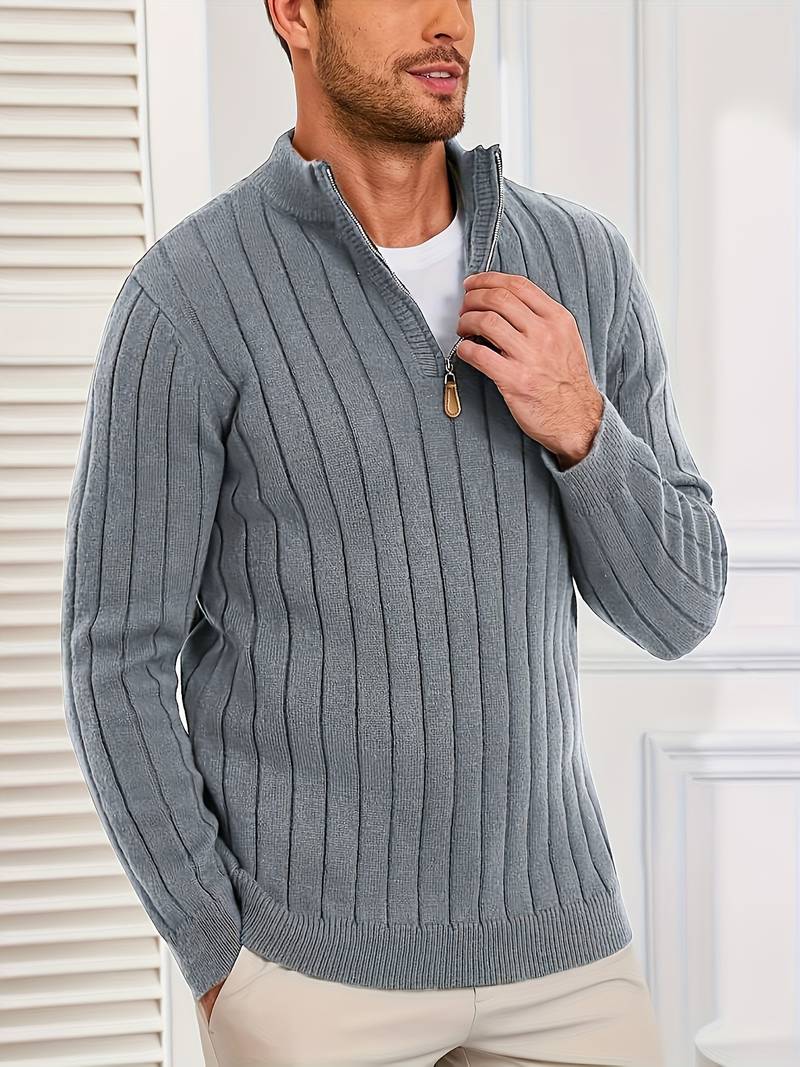Yedidya - Lässiger Langarm Strick Pullover