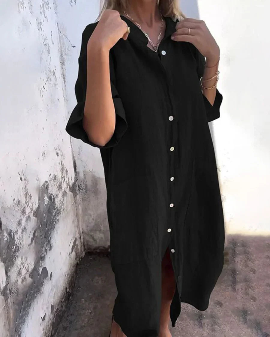 Valerie – Lässiges Damen Hemdblusenkleid