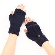 GloveGleam – Gestrickte Fingerlose Flip Handschuhe