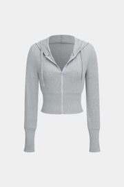 Selina | Kuscheliges Strick-Zweiteiler-Set mit Hoodie & Weitbein-Hose