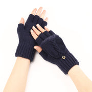 GloveGleam – Gestrickte Fingerlose Flip Handschuhe
