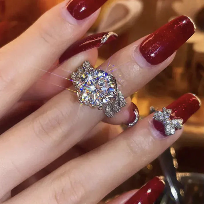 Halyna – 3-Karat-Super-Flash-Moissanite-Ring