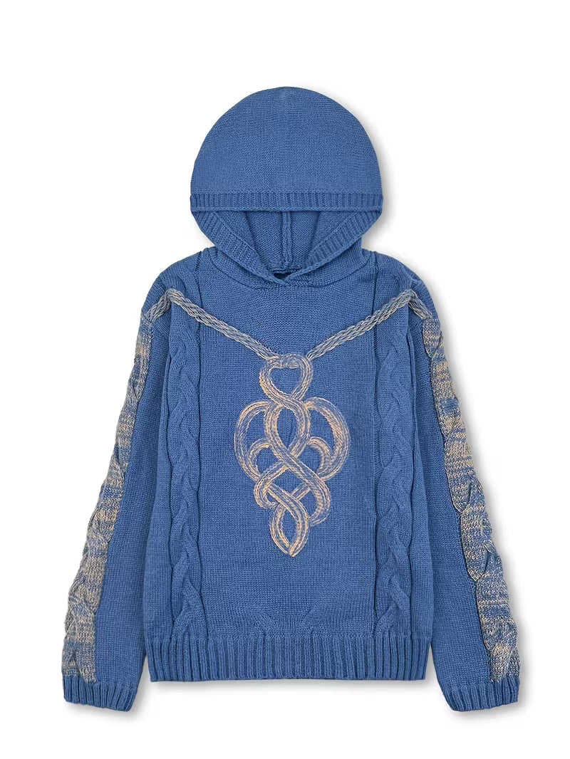 Cypriana – Eleganter Strick Pullover Mit Kapuze