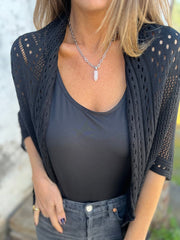 Veronique – Cardigan Mit Halben Ärmeln
