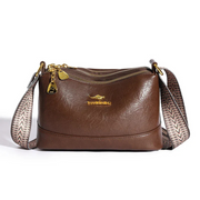 Nyra Elegante Schultertasche aus Leder | Braun