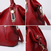 Damen Breite Leder Handtasche Mit Langem Riemen – Stilvolle Schultertasche