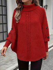 Lolana – Pullover Mit Hohem Kragen Und Gedrehtem Stil