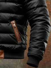 Kevin | Schwarze Herrenjacke gefüttert komfortabel & stylisch