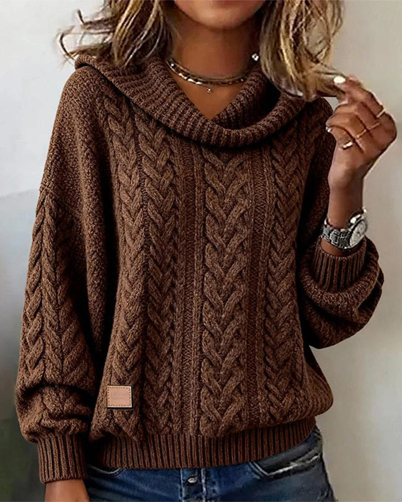 Mia | Moderner Strickpullover für Damen in Uni