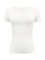 Heidi-Mode | Rundhalsausschnitt Kurzarm T-Shirt