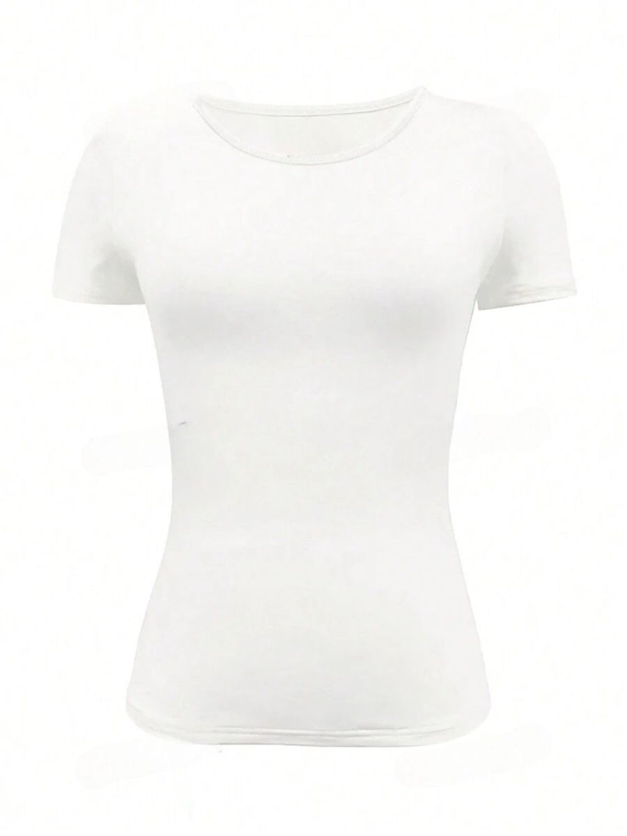 Heidi-Mode | Rundhalsausschnitt Kurzarm T-Shirt