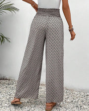 Sommerhose Damen mit hoher Taille – Elegant gemustert & luftig bequem