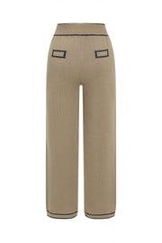 Athena | Elegantes Strick-Set mit Gürtel-Cardigan & Weitbein-Hose